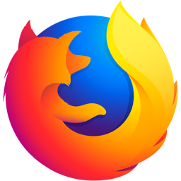 Firefox logo: flaming fox wrapping the world